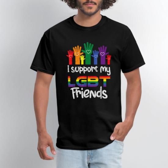 I Support My LGBT Friends Gay Pride LGBTQ' Men's T-Shirt | Spreadshirt